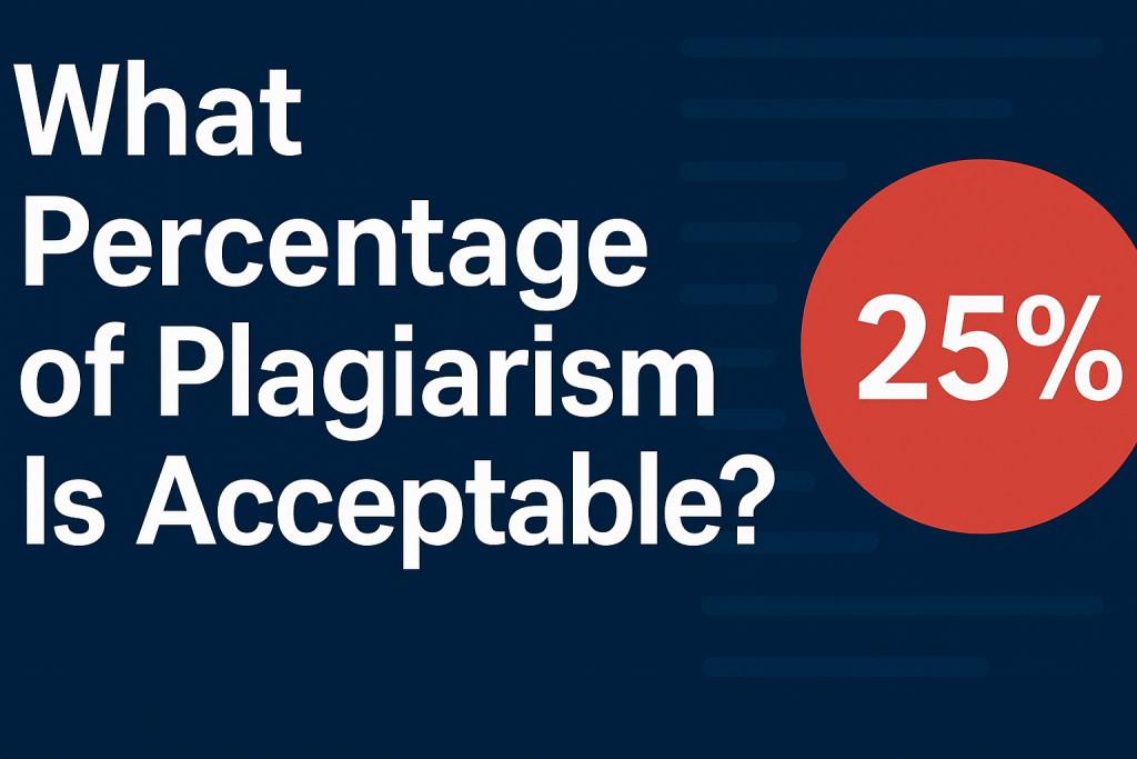 what percentage of plagiarism is acceptable