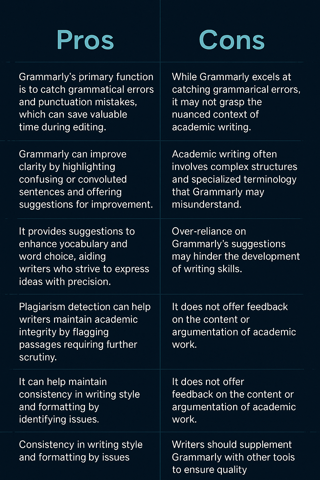 Grammarly for academic writing