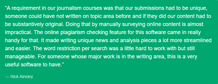 Plagiarism Checker X review