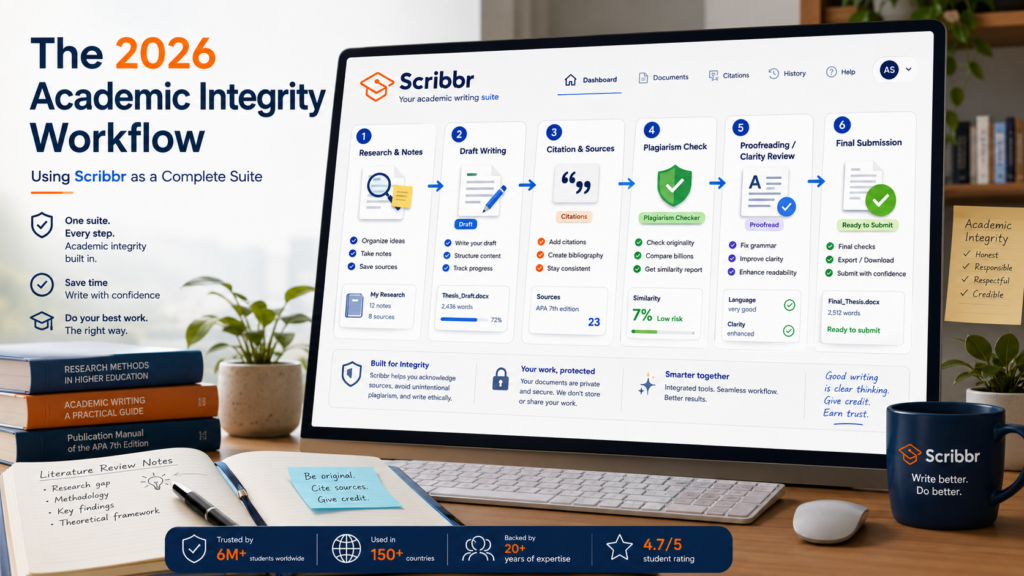 The 2026 Academic Integrity Workflow: Using Scribbr as a Complete Suite